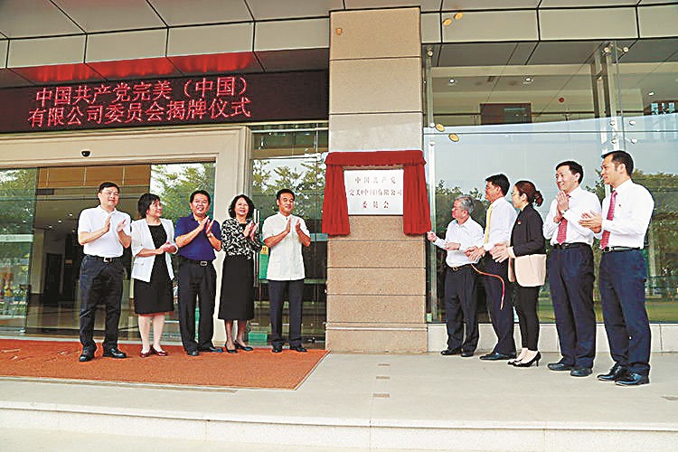 “完美党委”揭牌仪式现场