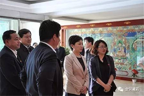 青海省委常委王宇燕来金诃藏药调研工作