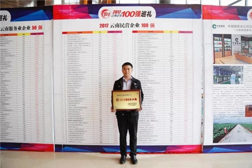 理想携手龙润茶双双上榜“2017云南企业100强”