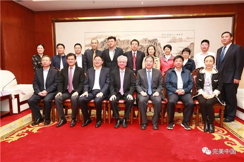 淮北市长戴启远会见完美古润金、胡瑞连一行