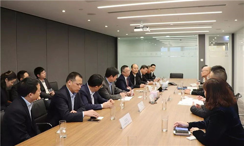 绿之韵胡国安董事长陪同中共长沙市委常委一行赴香港交易所考察座谈