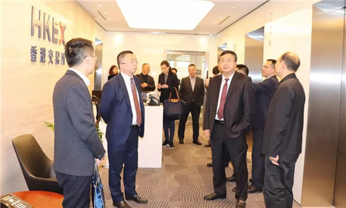 绿之韵胡国安董事长陪同中共长沙市委常委一行赴香港交易所考察座谈