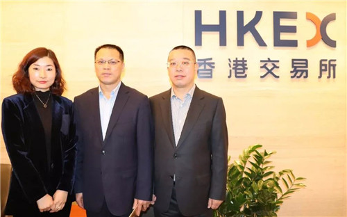 绿之韵胡国安董事长陪同中共长沙市委常委一行赴香港交易所考察座谈