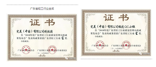 持续精进,完美质量管理小组再获金奖