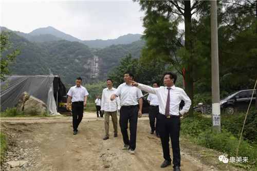 康美来董事长余春富视察大别山灵芝基地