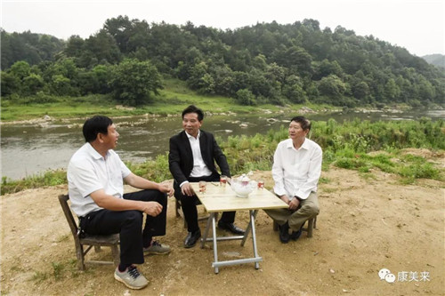 康美来董事长余春富视察大别山灵芝基地