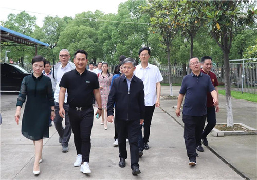 绿之韵集团董事长胡国安随湖南省政协调研组安乡调研